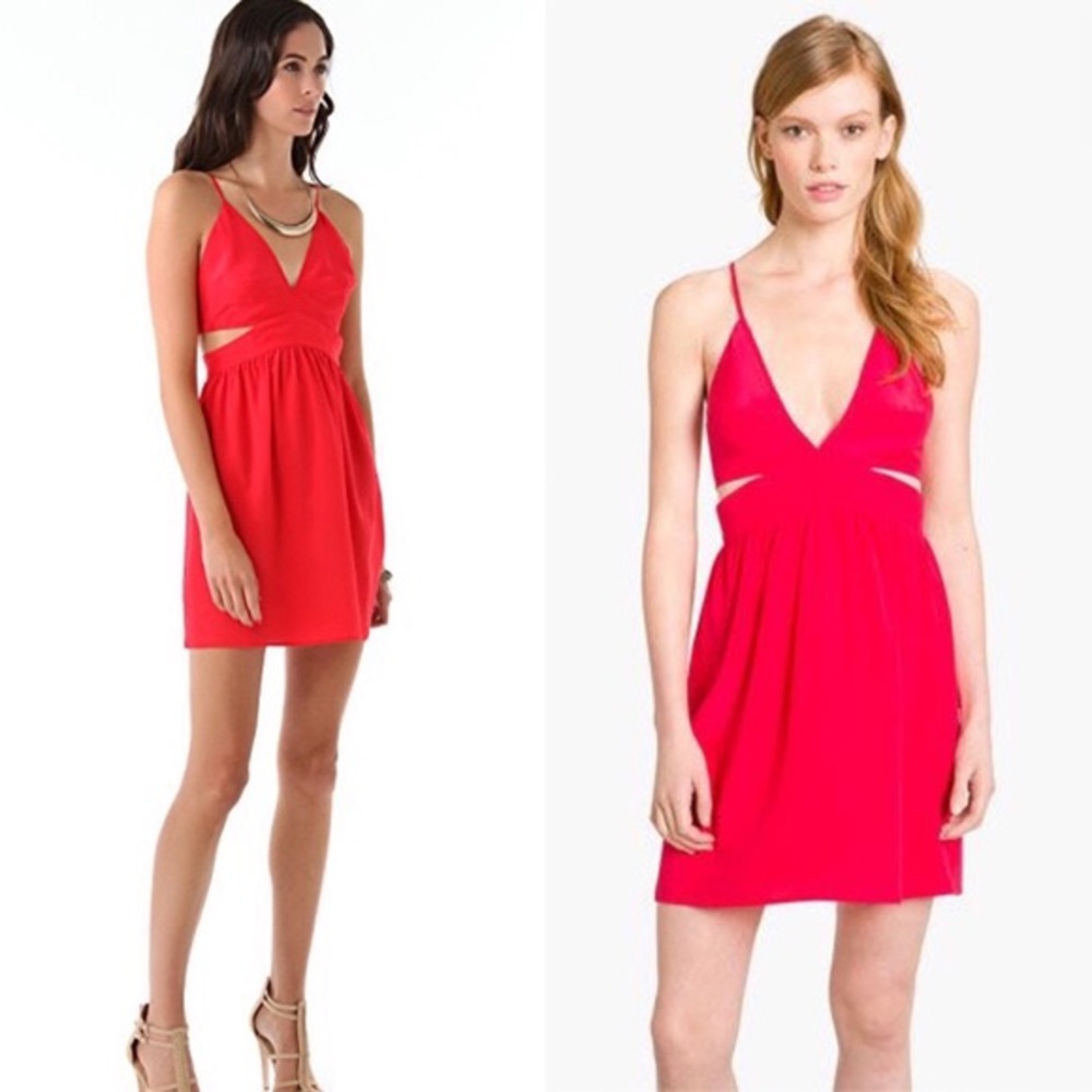 Rory Beca Silk Mini Dress with Cutout Waist